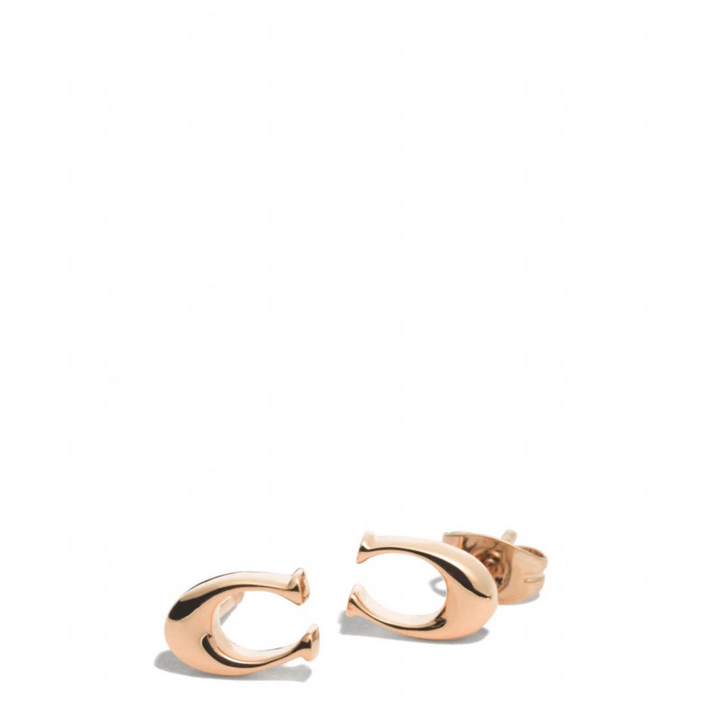 COACH F99887 - SIGNATURE C STUD EARRINGS ROSEGOLD