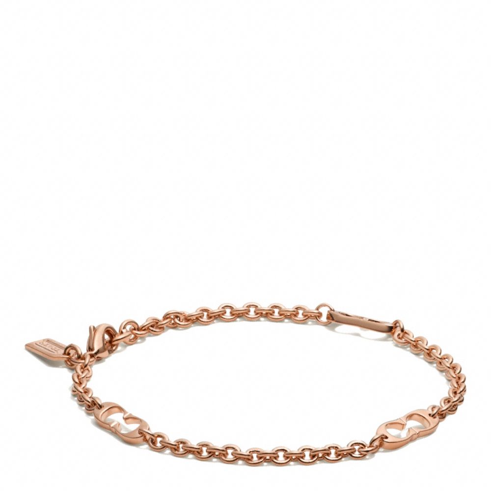 COACH f99895 KISSING Câ€™S BRACELET  ROSEGOLD