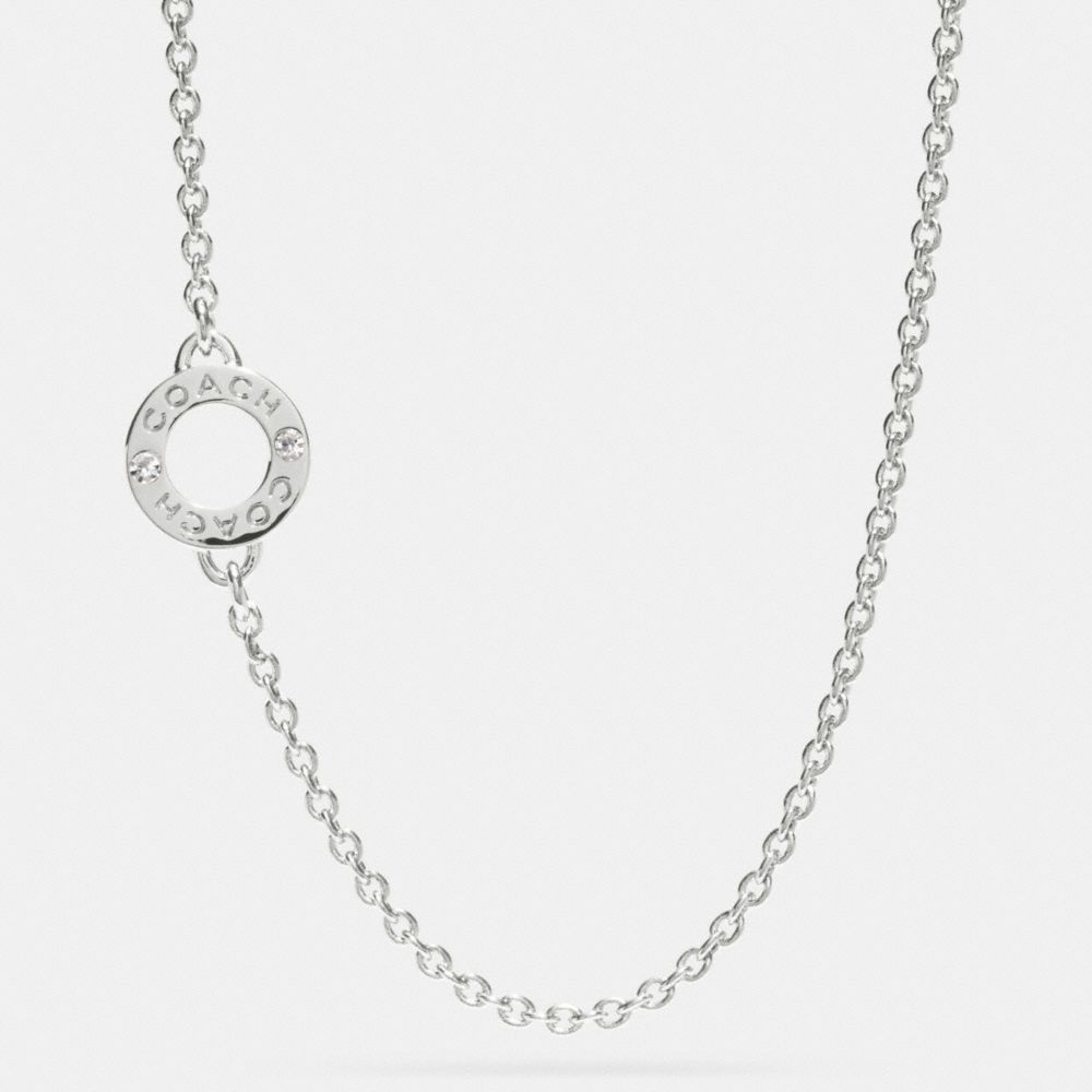 COACH f99931 BOXED OPEN RING CHAIN NECKLACE SILVER/SILVER