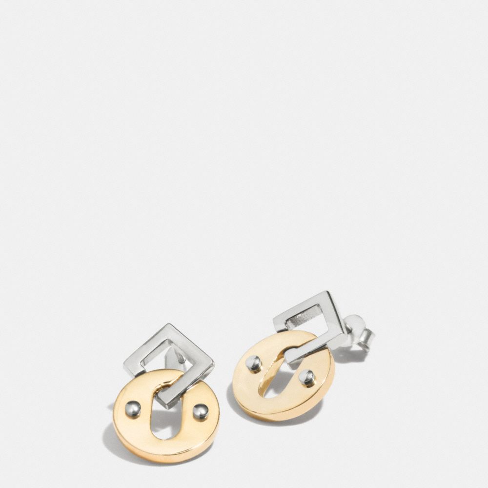 COACH F99954 - OVAL AND SQUARE POST EARRINGS  MULTICOLOR