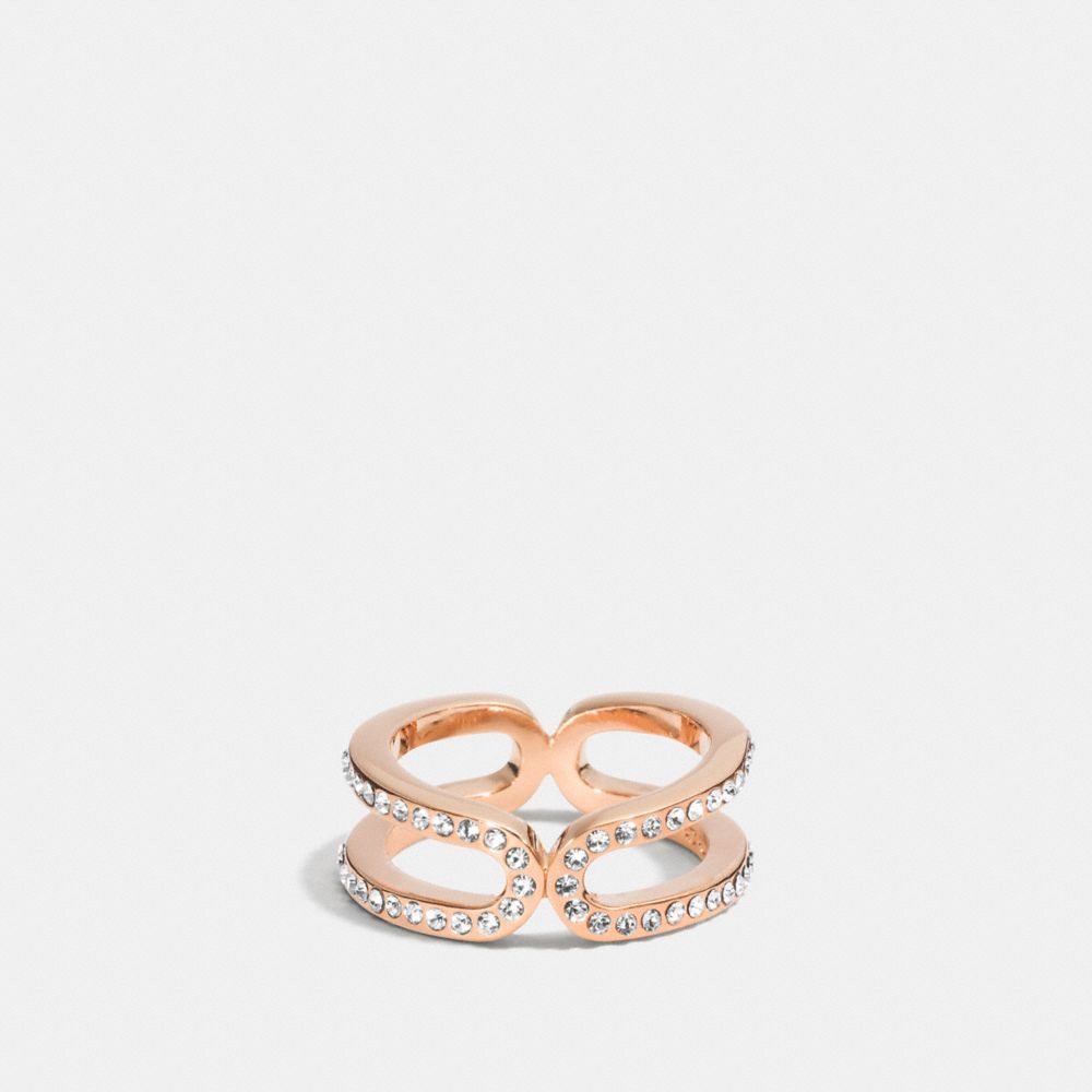 PAVE ID RING - RESIN/CLEAR - COACH F99959