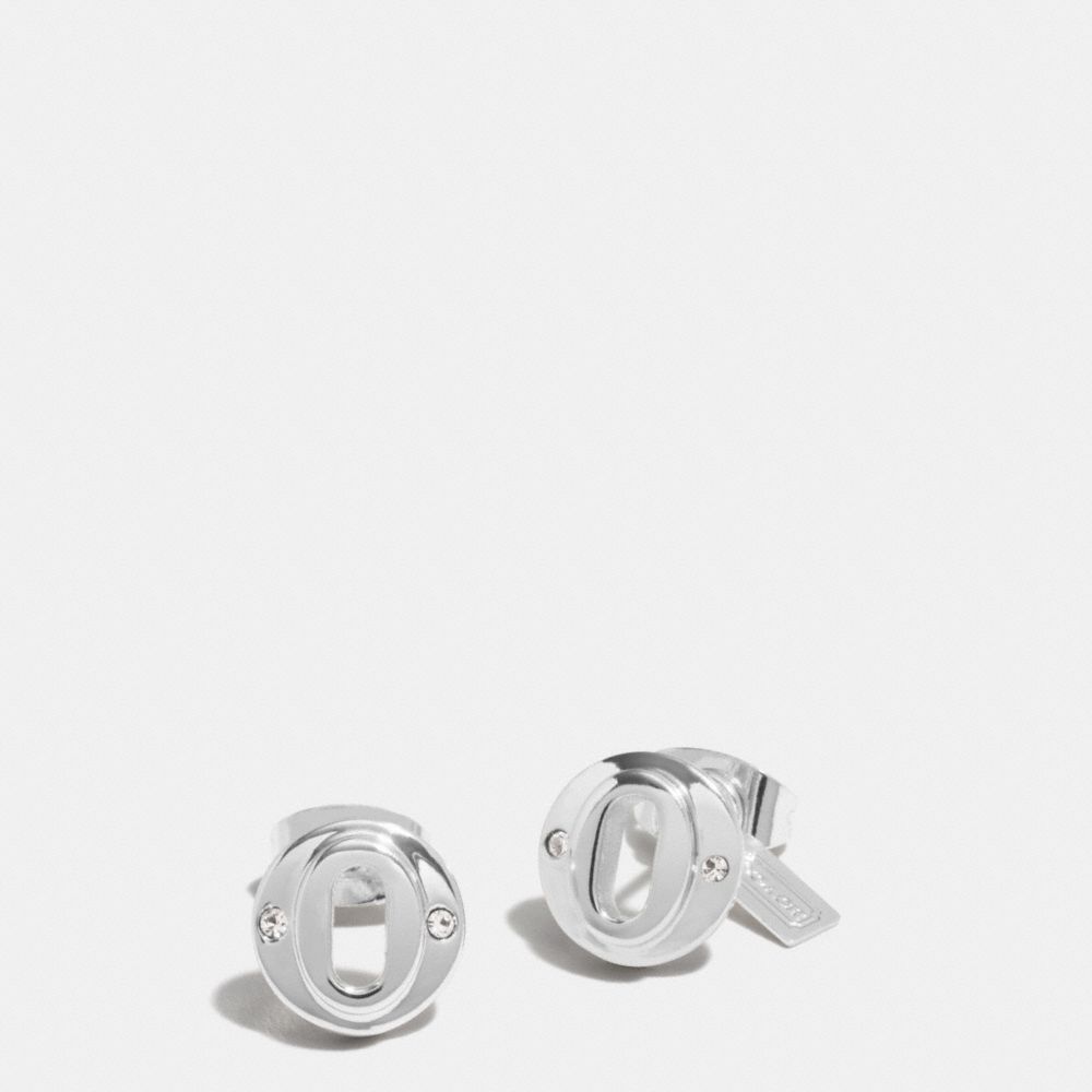 LAYERED MULTI OVAL STUD EARRINGS - f99971 -  SILVER