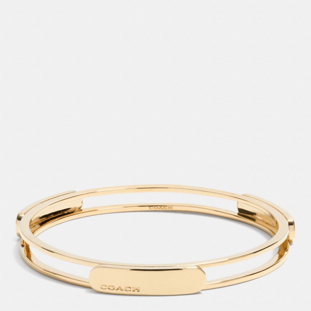 COACH F99982 Metal Id Tag Bangle GOLD