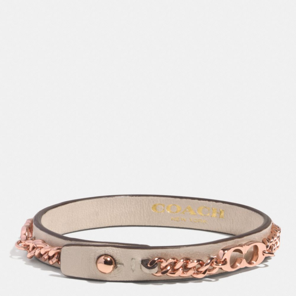 COACH F99992 - SIGNATURE C CHAIN LEATHER BRACELET RSD1D