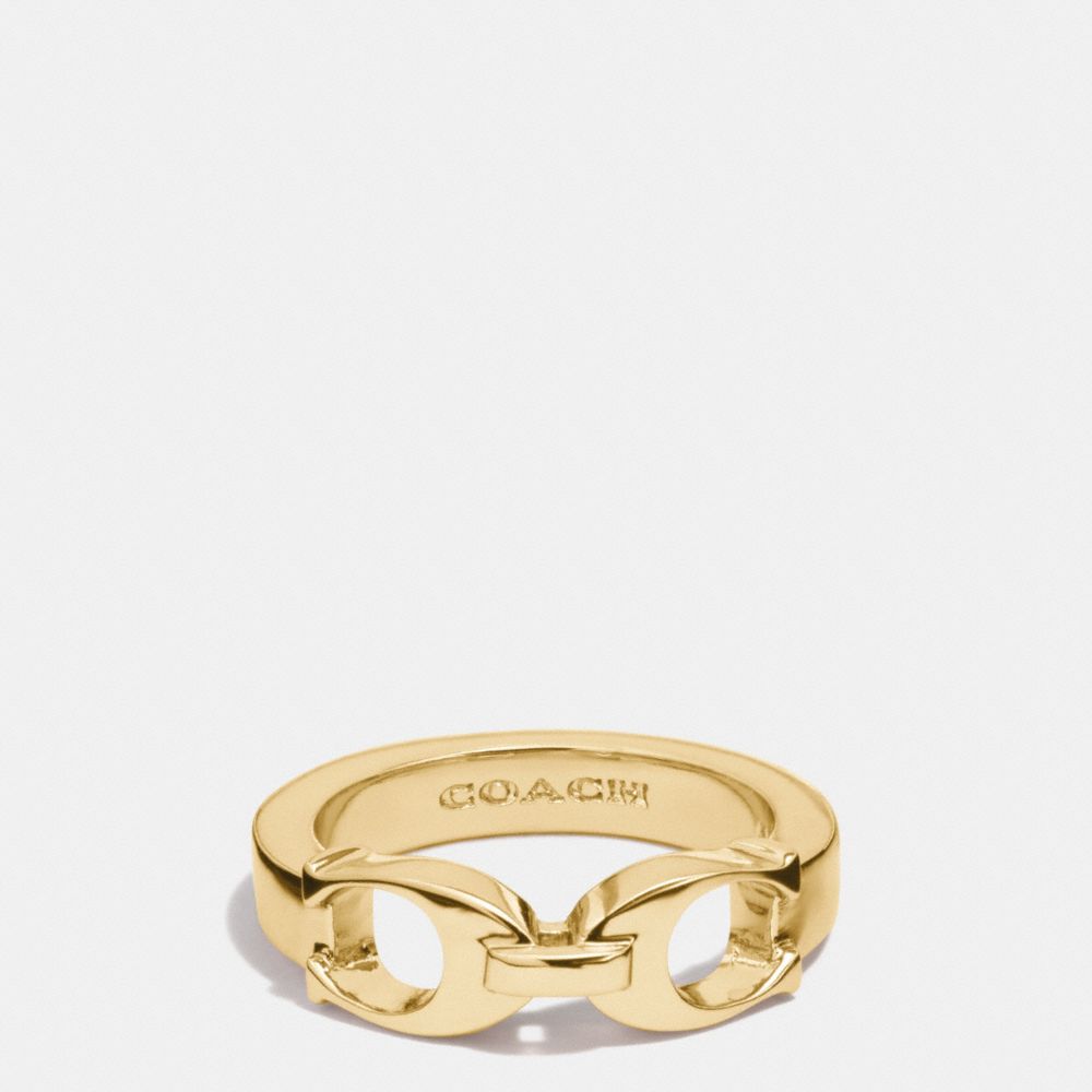 COACH F99995 - SIGNATURE C LINK RING GOLD