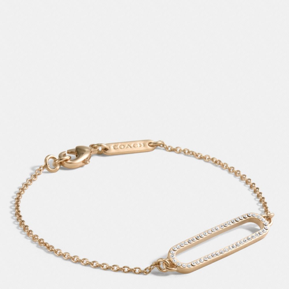 COACH F99997 Pave Id Bracelet GOLD/CLEAR