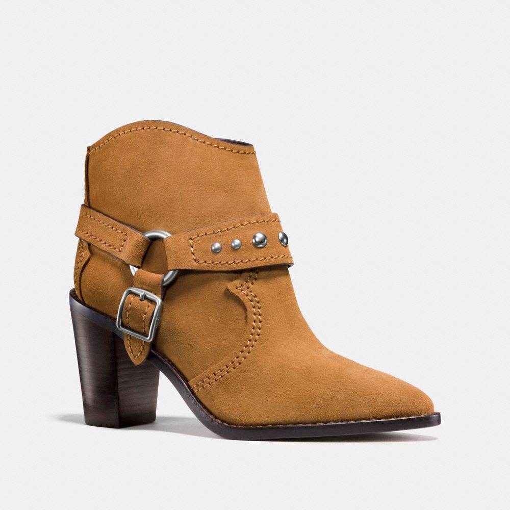 BUCKLE HARNESS BOOTIE - fg1005 - CAMEL