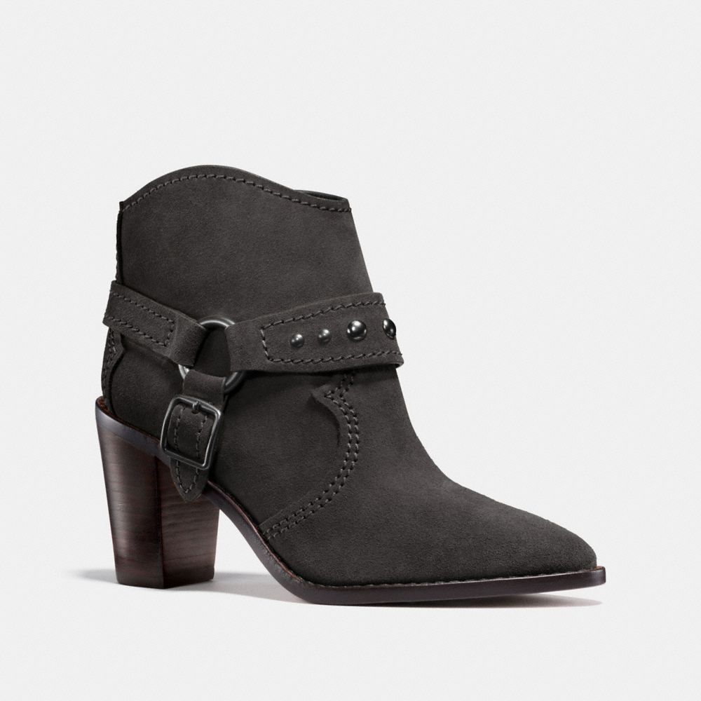COACH FG1005 Buckle Harness Bootie GRAY