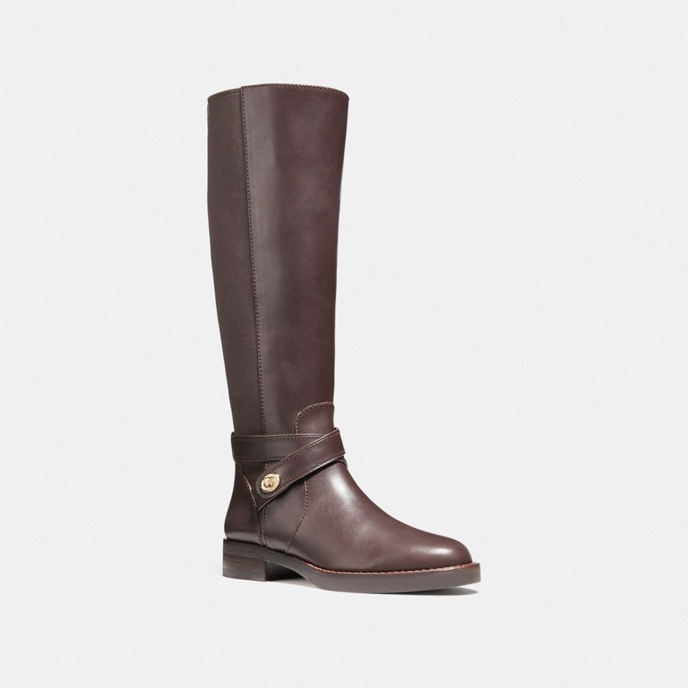 TURNLOCK RIDING BOOT - MAHOGANY - COACH FG1010