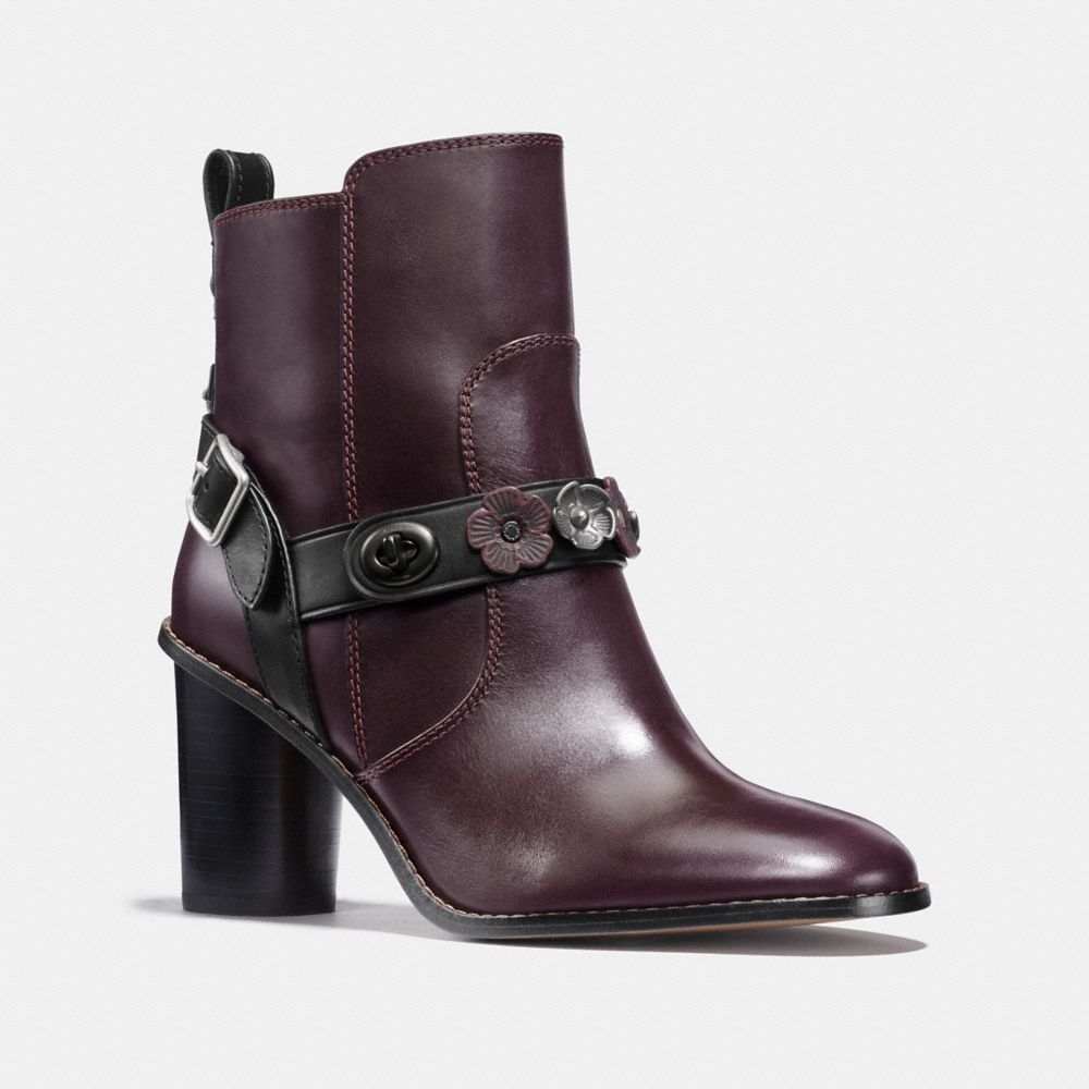 MOTO BOOTIE HEEL - OXBLOOD/BLACK - COACH FG1032