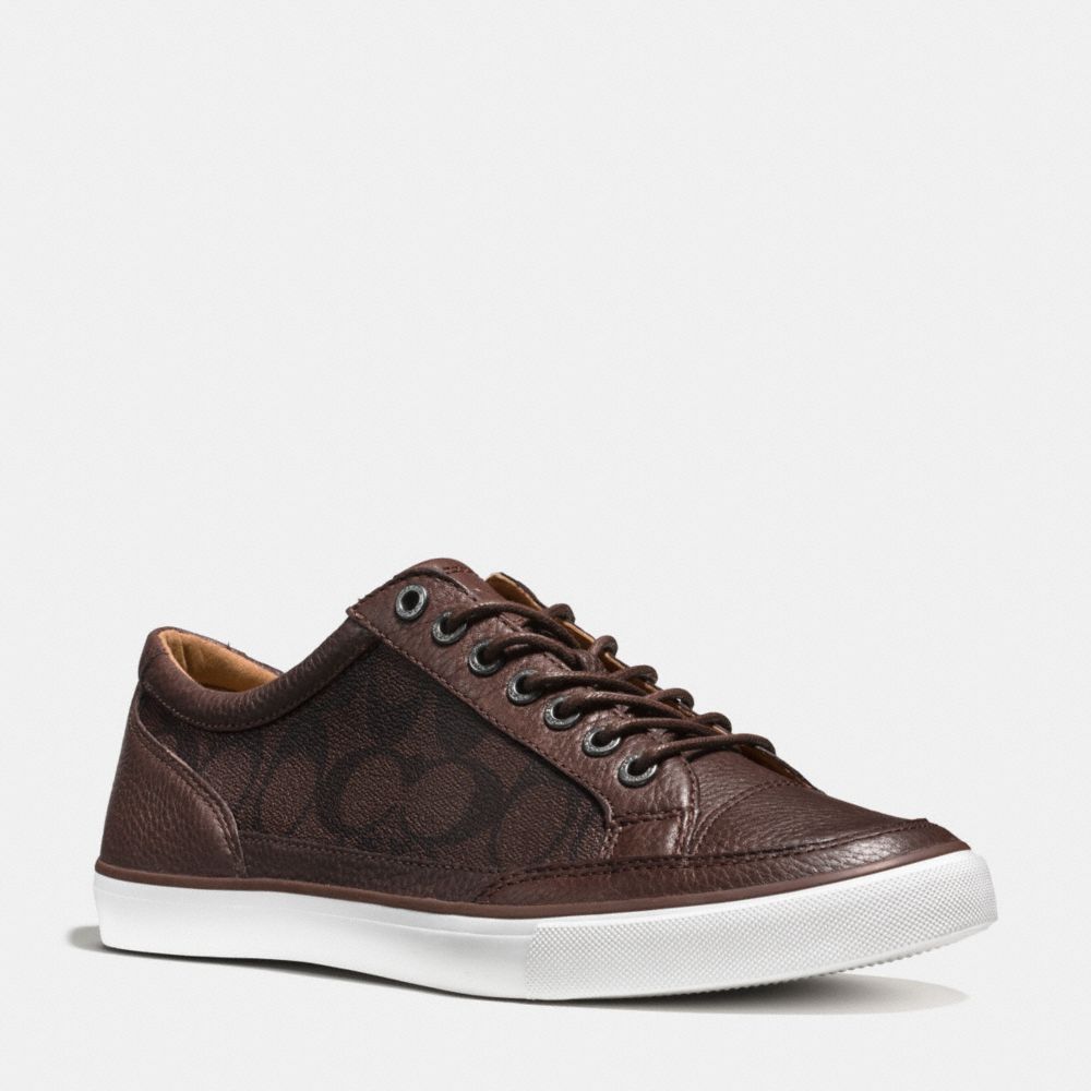 COACH PORTER LO TOP SNEAKER - MAHOGANY - fg1078