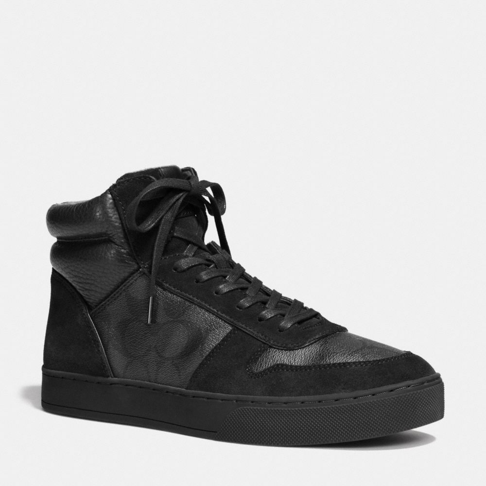 COACH FG1079 Dewitt High Top Sneaker BLACK/BLACK