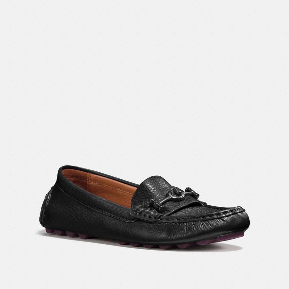 coach women's crosby driver turnlock flats