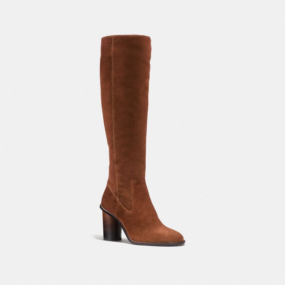 COACH OMBRE HEEL BOOT - SADDLE - FG1357