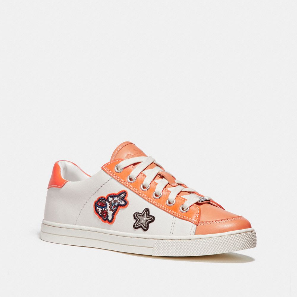 PORTER LACE UP - WHITE/CORAL - COACH FG1457