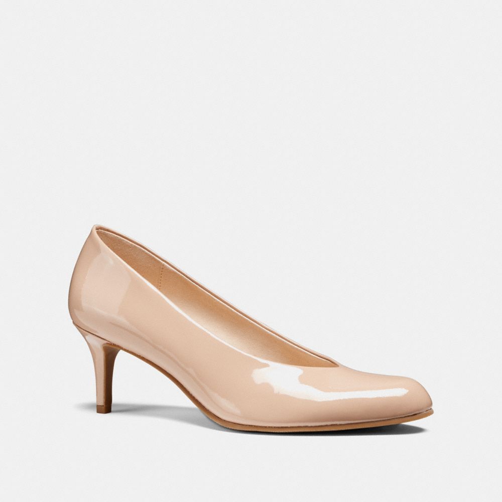 COACH ROUND TOE PUMP - BEECHWOOD - fg1537