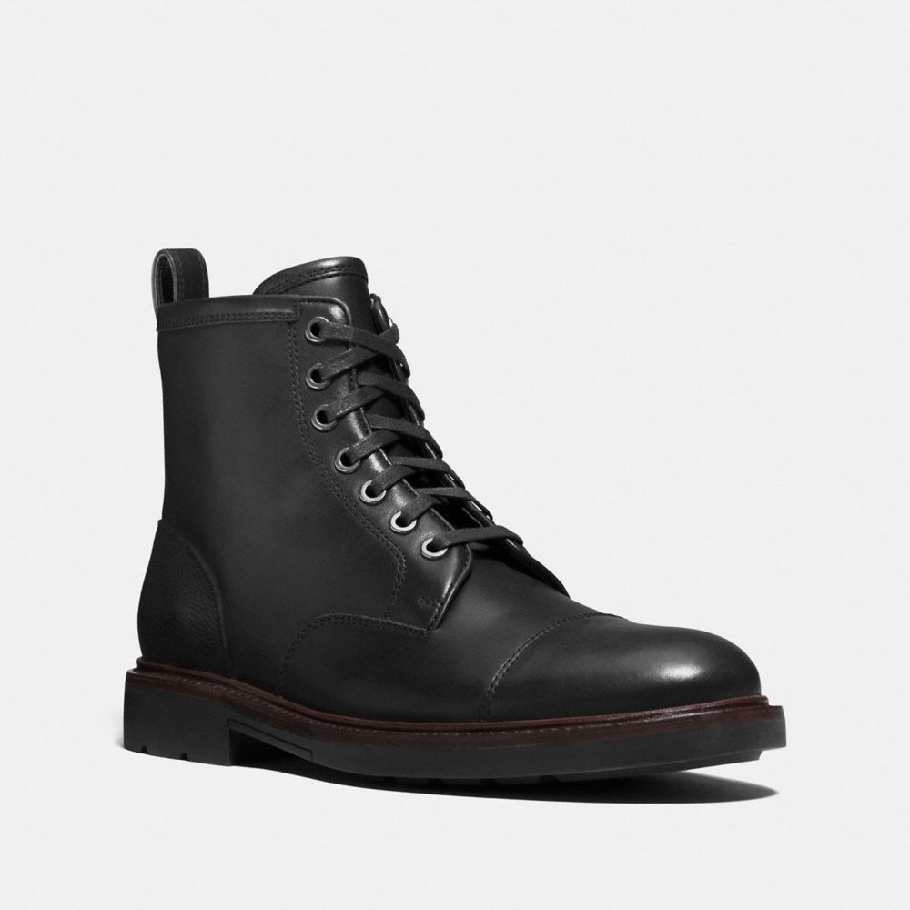 COACH Fg1604 HENRY CAP TOE BOOT BLACK COACH MEN