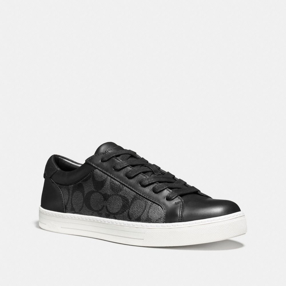 LOGAN LOW TOP IN SIGNATURE - fg1653 - BLACK