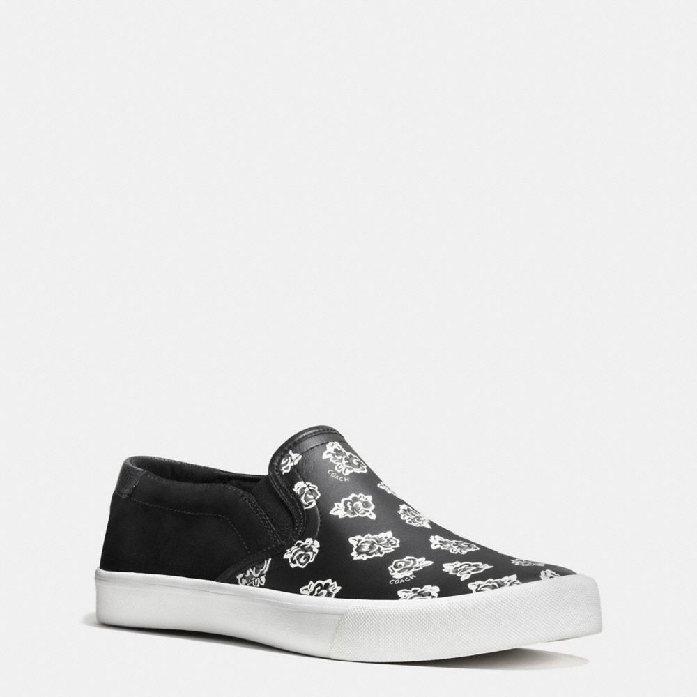 coach black slip on shoes