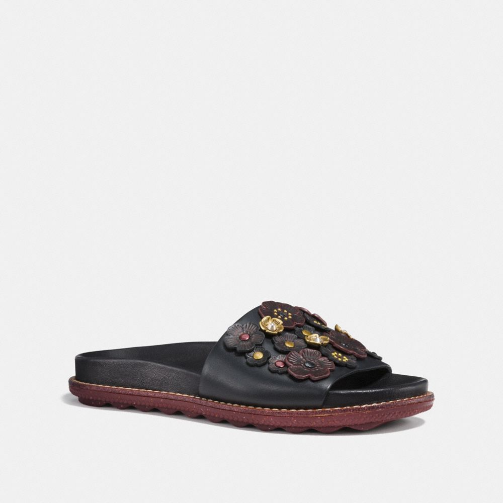 SPORT SLIDE WITH TEA ROSE - BLACK - COACH FG1791