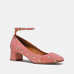 ANKLE STRAP PUMP WITH PRAIRIE PRINT - FG1803 - MELON