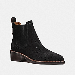 COACH FG1823 Bowery Chelsea Boot With Cut Out Tea Rose BLACK