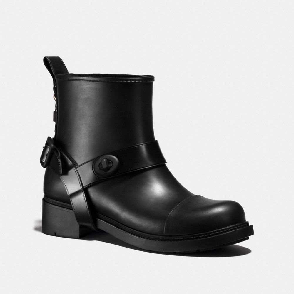 COACH MOTO RAIN BOOTIE - BLACK - FG1834