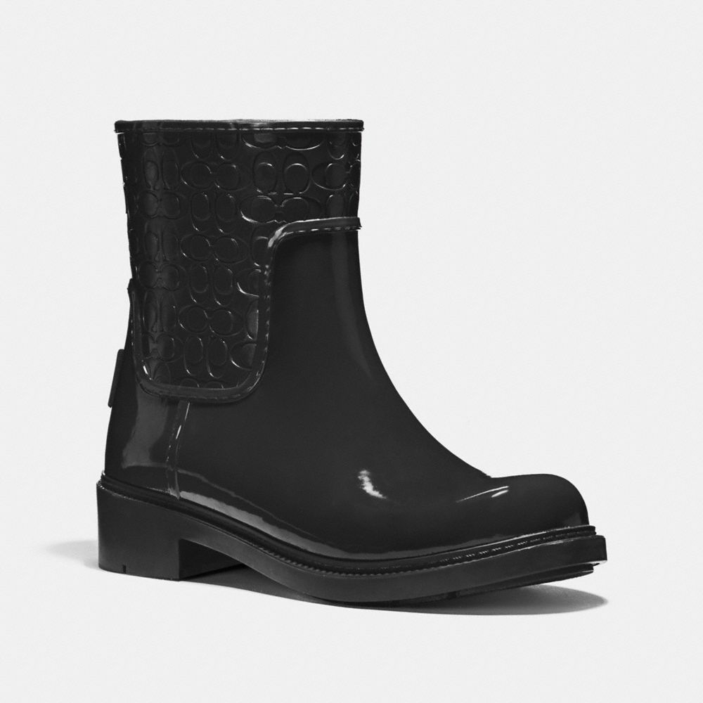 COACH SIGNATURE RAIN BOOTIE - BLACK - FG1877