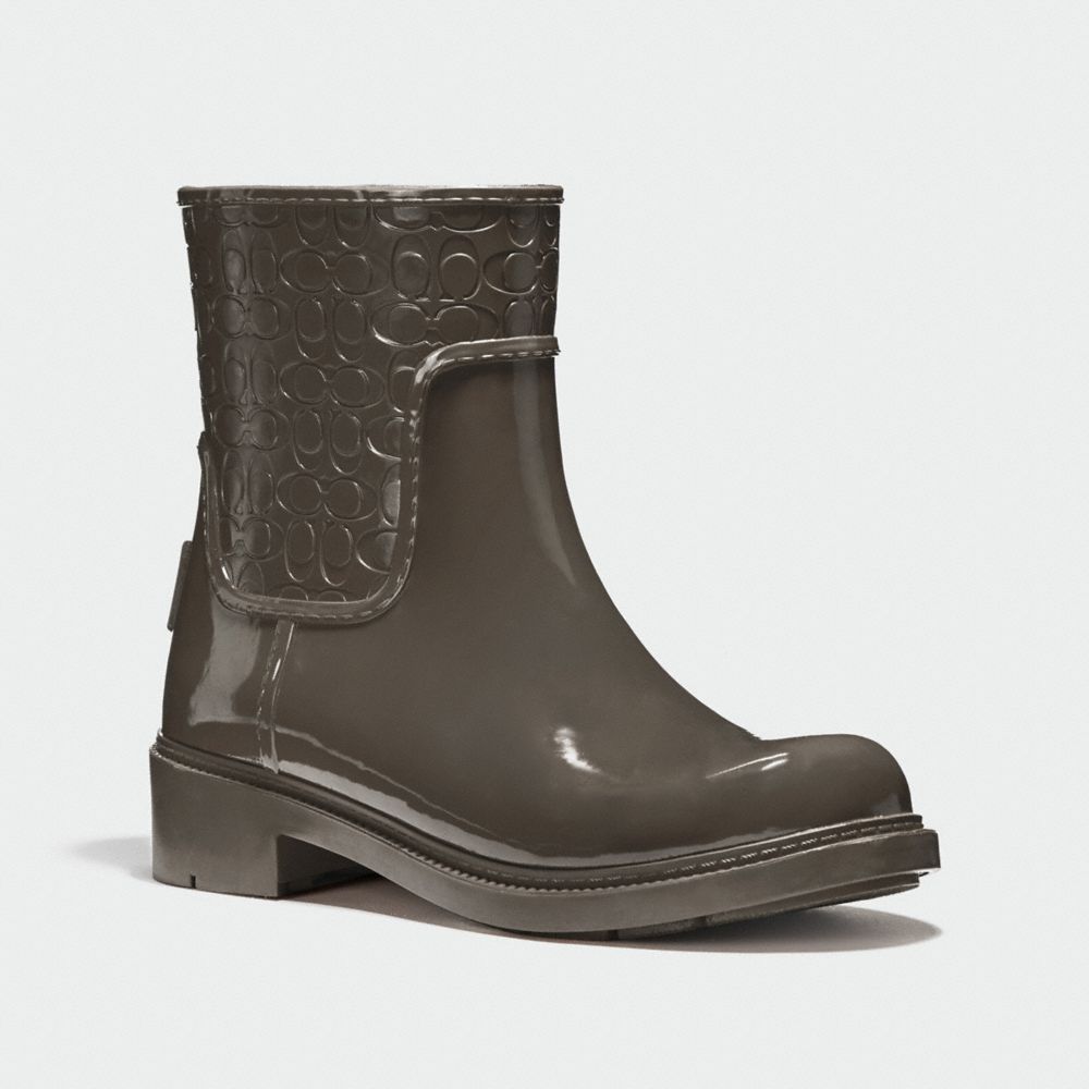 COACH fg1877 SIGNATURE RAIN BOOTIE FERN