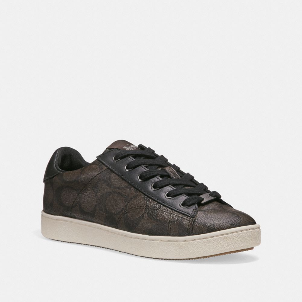 COACH C126 LOW TOP SNEAKER - BROWN MAHOGANY/BLACK - FG1888