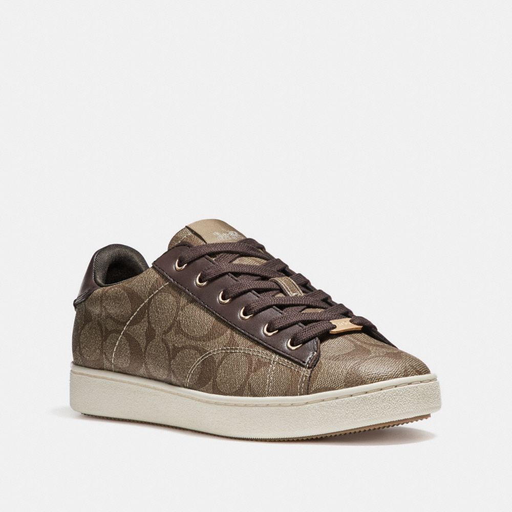 COACH FG1888 C126 Low Top Sneaker KHAKI/MAHOGANY