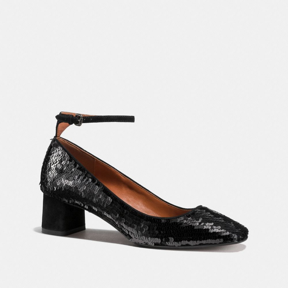 ANKLE STRAP PUMP - BLACK - COACH FG1897