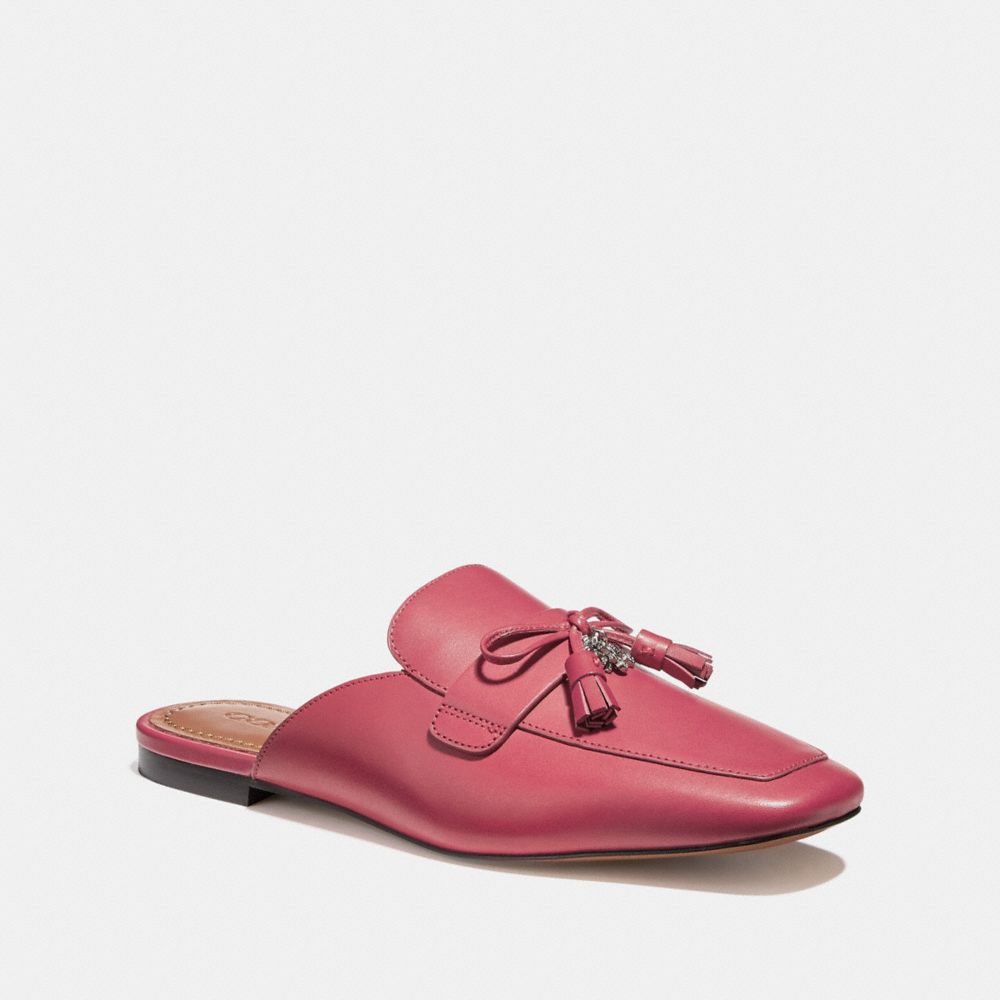 COACH fg1900 TASSEL LOAFER SLIDE RED