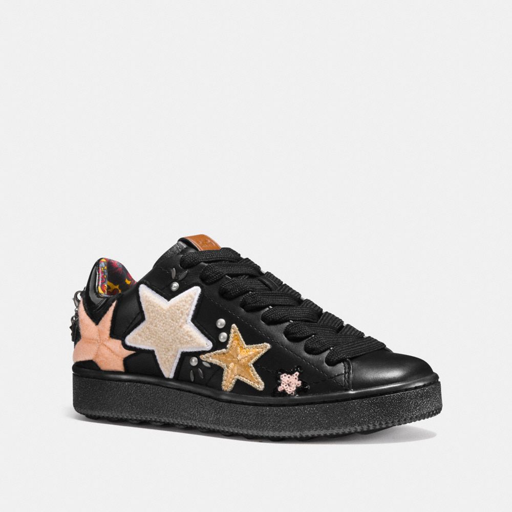 COACH C101 WITH STAR PATCHES - BLACK - FG1912