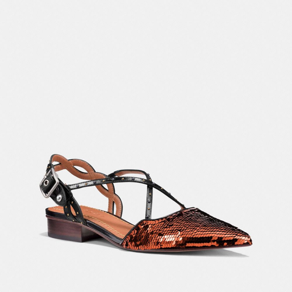 FLAT WITH SEQUINS - FG1986 - COPPER/BLACK