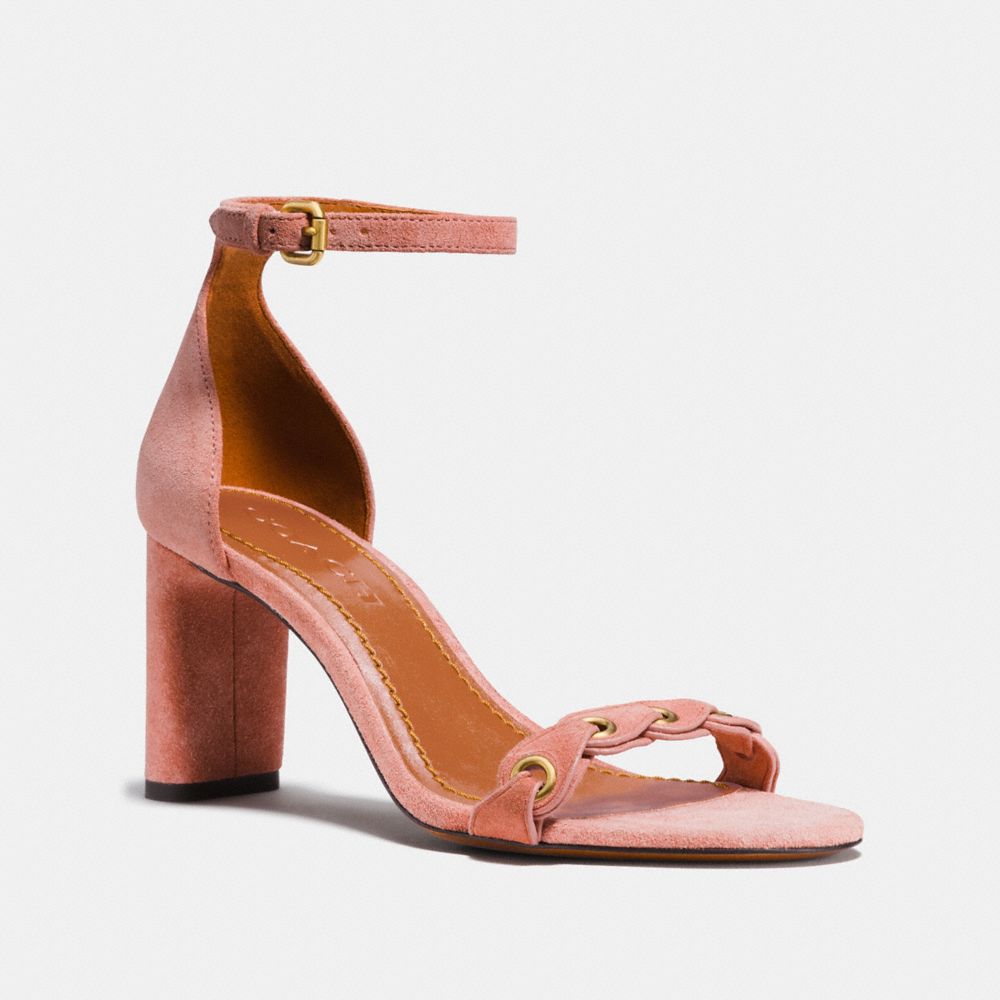 COACH FG2058 - HEEL SANDAL WITH COACH LINK PEONY