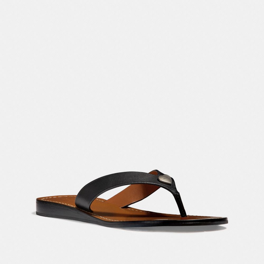 coach leather flip flops