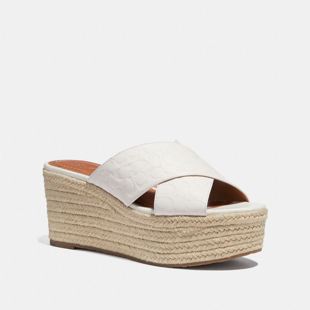 SLIDE ESPADRILLE WEDGE - CHALK - COACH FG2107