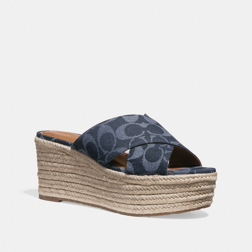 SLIDE ESPADRILLE WEDGE - fg2108 - DENIM