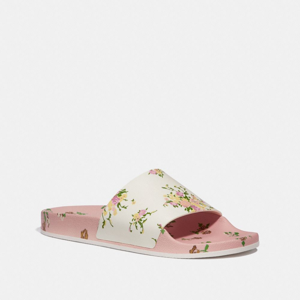 SPORT SLIDE WITH TOSSED ROSE PRINT - CHALK/BLUSH - COACH FG2179