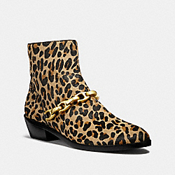 COACH FG2418 Allen Bootie With Leopard Print NATURAL