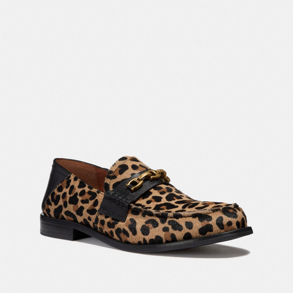 COACH FG2426 Putnam Loafer With Leopard Print NATURAL