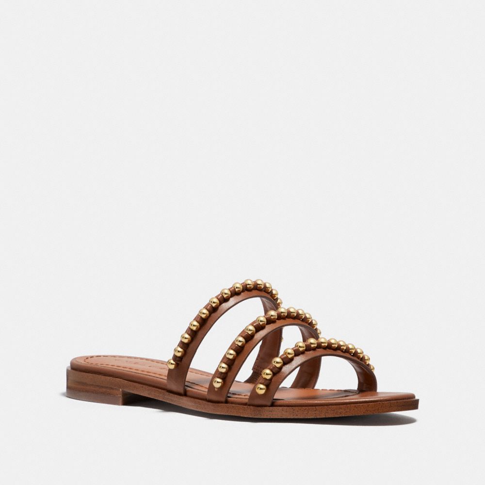 COACH ISA BALLCHAIN SANDAL - SADDLE - FG2596