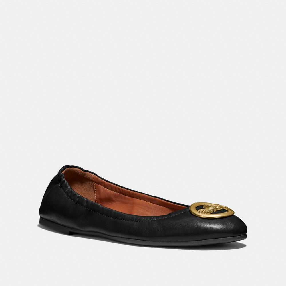 coach black ballet flats