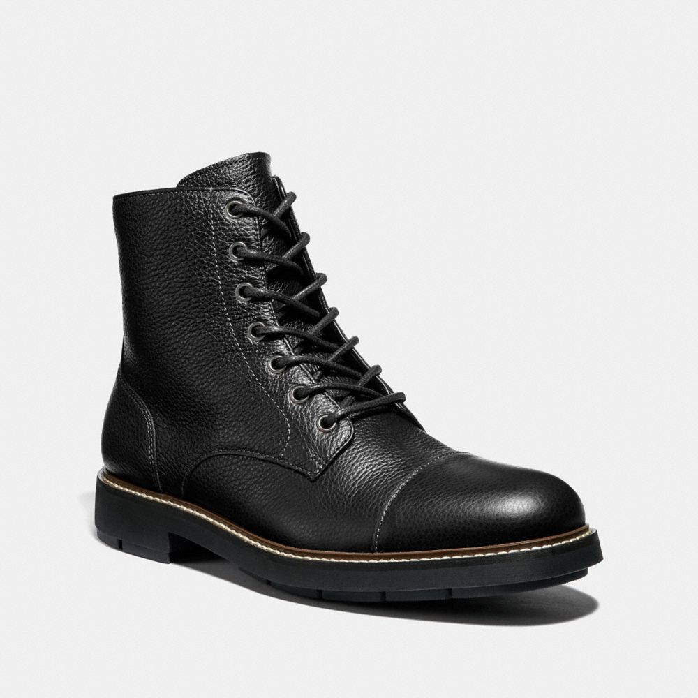 COACH CAP TOE BOOT - BLACK - FG2989