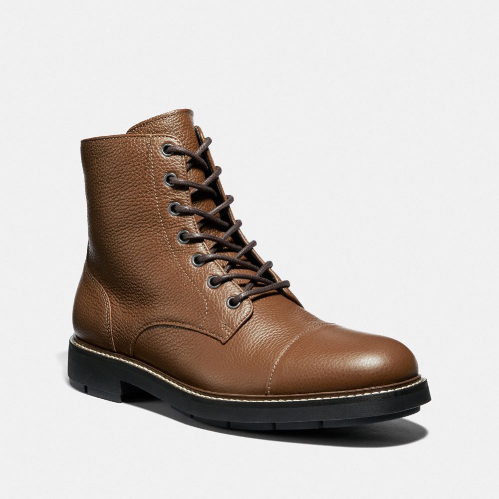 CAP TOE BOOT - COACH FG2989 - DARK SADDLE