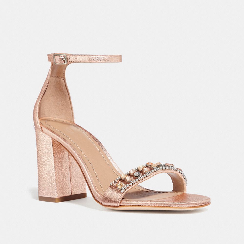 COACH MAYA SANDAL WITH STUDS - ROSE GOLD - FG3121