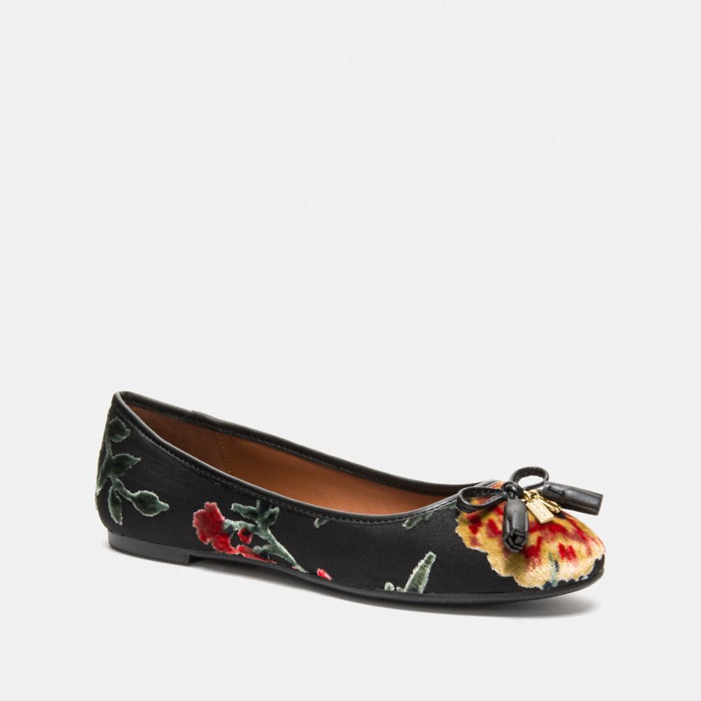 COACH FG3140 Benni Ballet With Floral Print BLACK MULTI