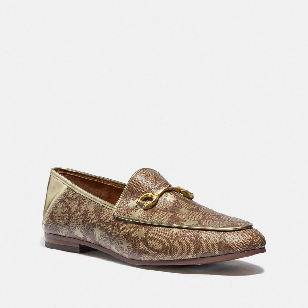 HALEY LOAFER WITH STAR PRINT - KHAKI/GOLD - COACH FG3143