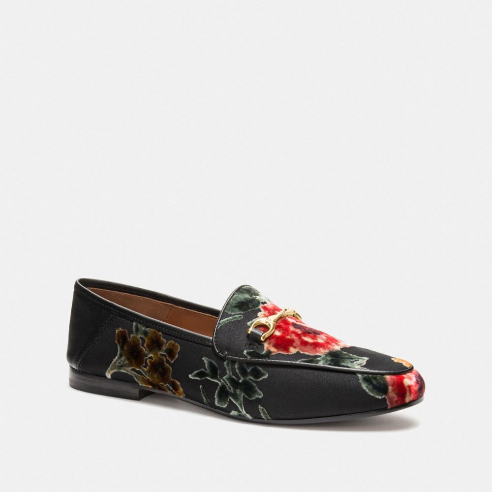 COACH FG3144 - HALEY LOAFER WITH FLORAL PRINT BLACK MULTI